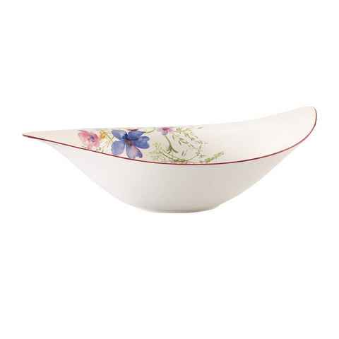 Villeroy & Boch Salatschüssel Mariefleur Serve & Salad Salatschüssel 45 x 31 cm, Porzellan, (1-tlg)