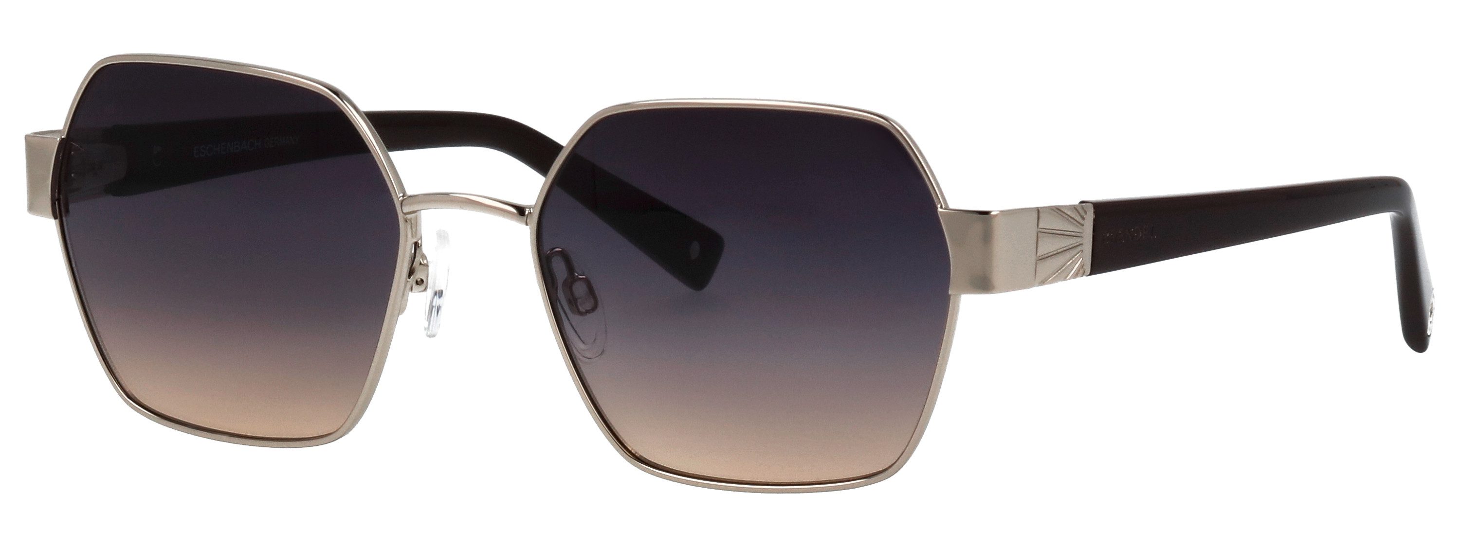BRENDEL eyewear Sonnenbrille Modell 905065 Form Hexagon, Logoschriftzug auf Bügel, Metallfassung