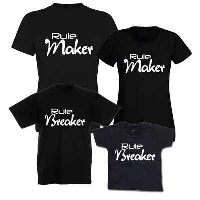G-graphics T-Shirt Rule Maker & Rule Breaker Vater, Mutter & Kind-Set zum selbst zusammenstellen, mit trendigem Frontprint, Aufdruck auf der Vorderseite, Spruch/Sprüche/Print/Motiv, für jung & alt