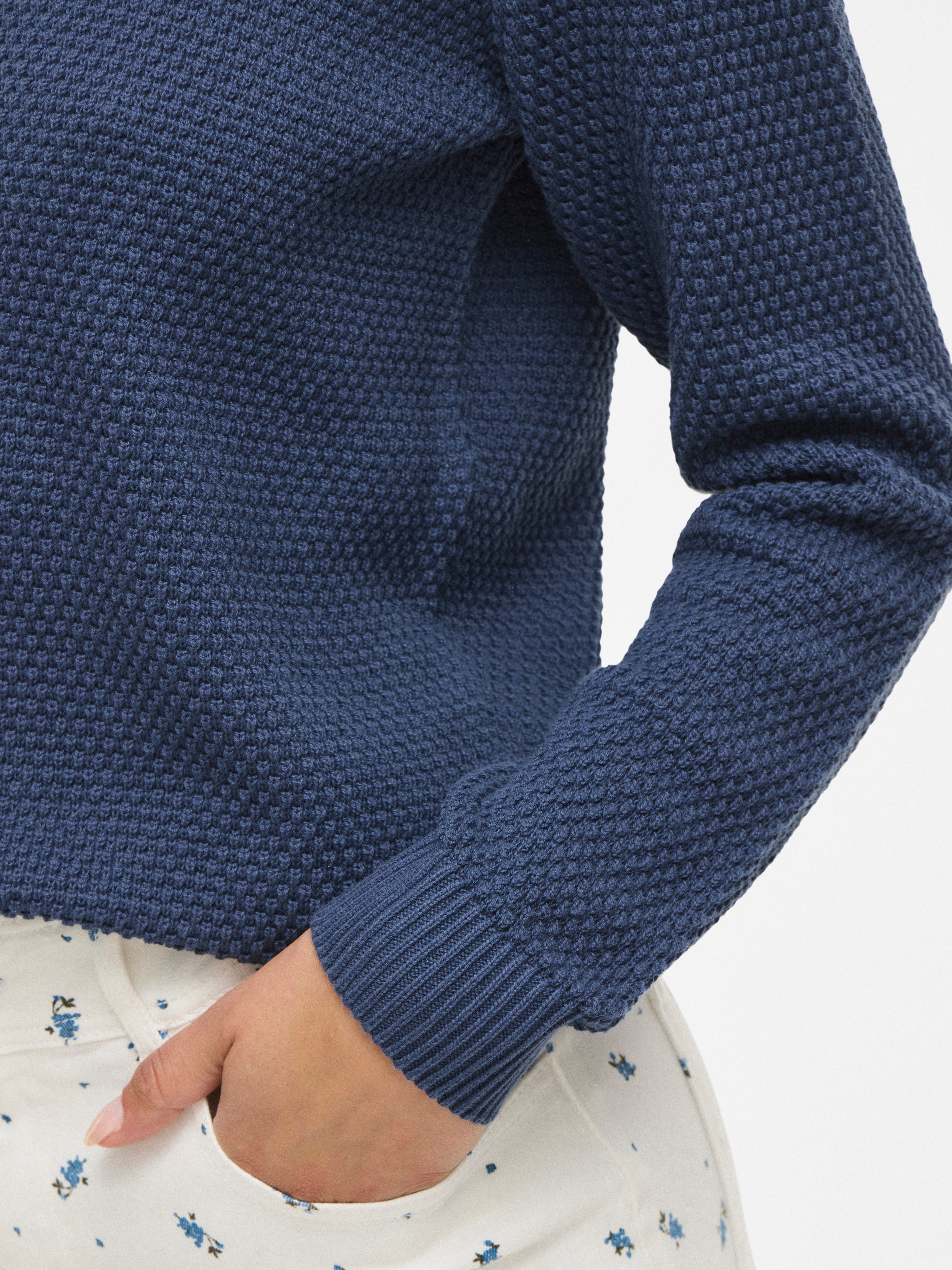 Vila Rundhalspullover VIDALO O-NECK L/S KNIT TOP- NOOS Baumwolle, regular fit – Bild 3 von 5