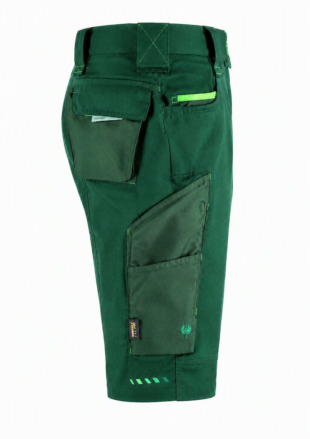Engelbert Strauss Shorts e.s.motion 2020 Arbeitsshorts Grün – Robuste Workwear Shorts ausgeklügelte Taschenkonzept