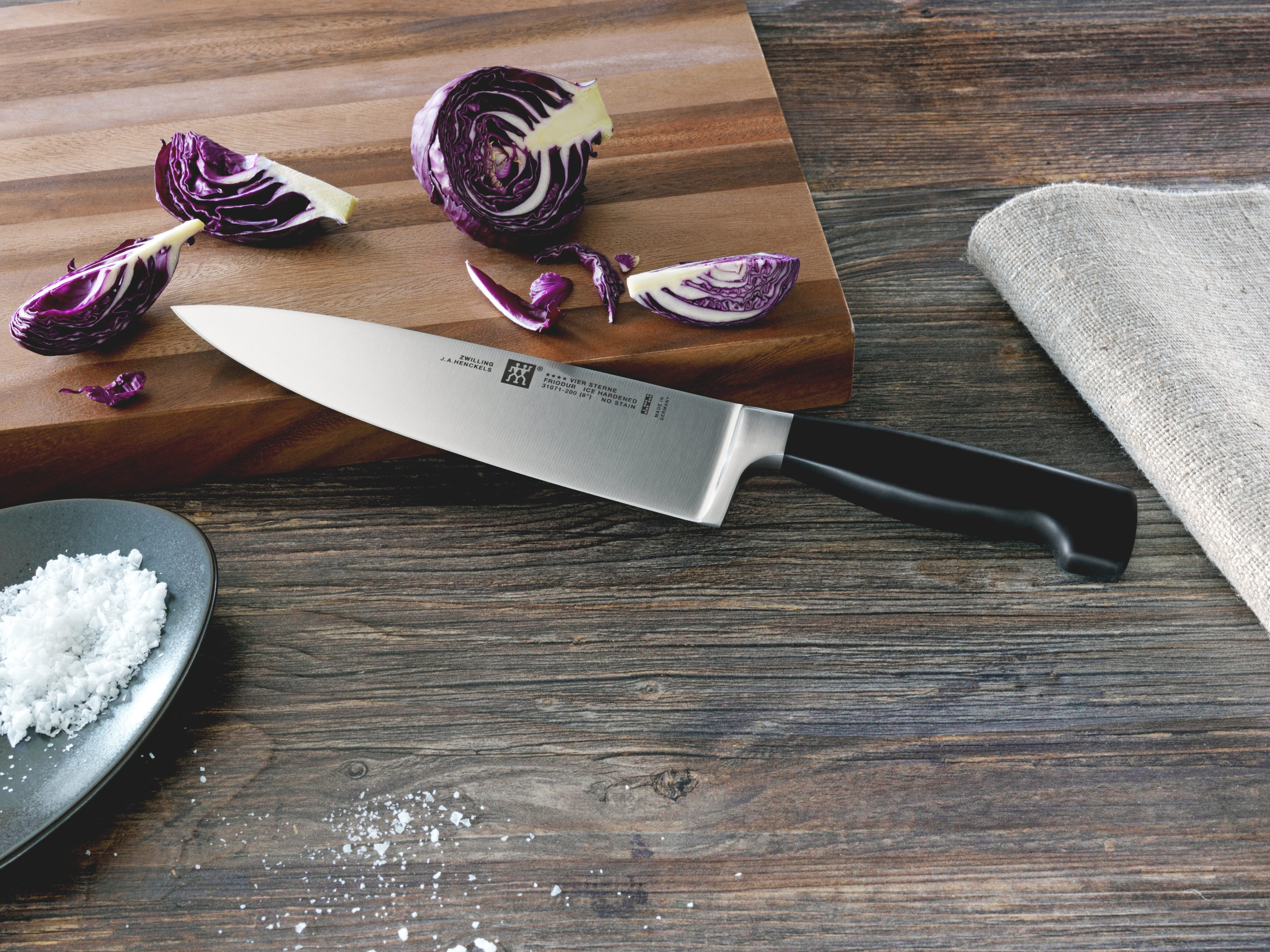 Zwilling Messerblock **** VIER STERNE (7tlg), Made in Germany, Sonderschmelze, inkl. Vielzweckschere & Wetzstahl