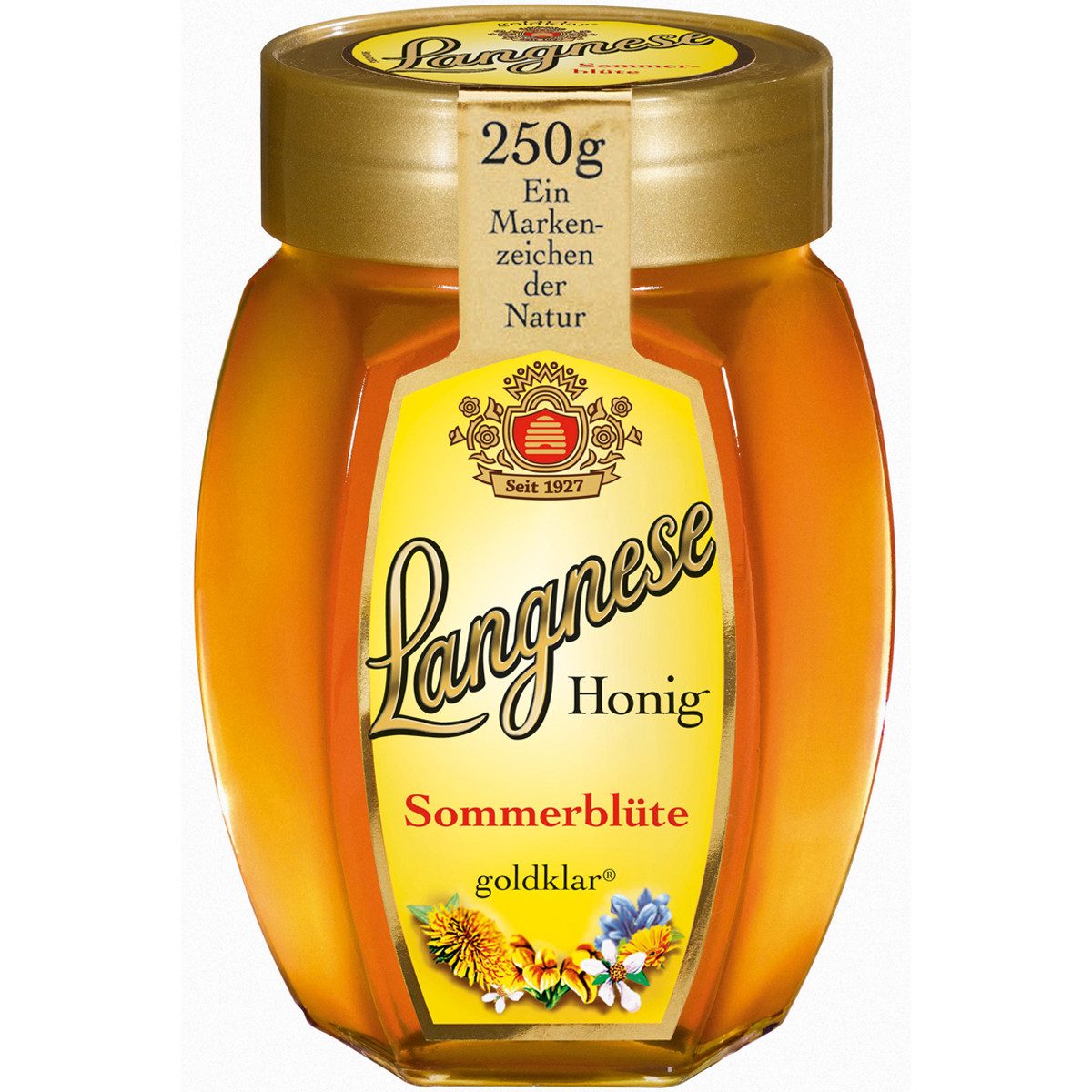 Langnese Honig, Langnese Honig Sommerblüten goldklar süß und fein im Geschmack 250g