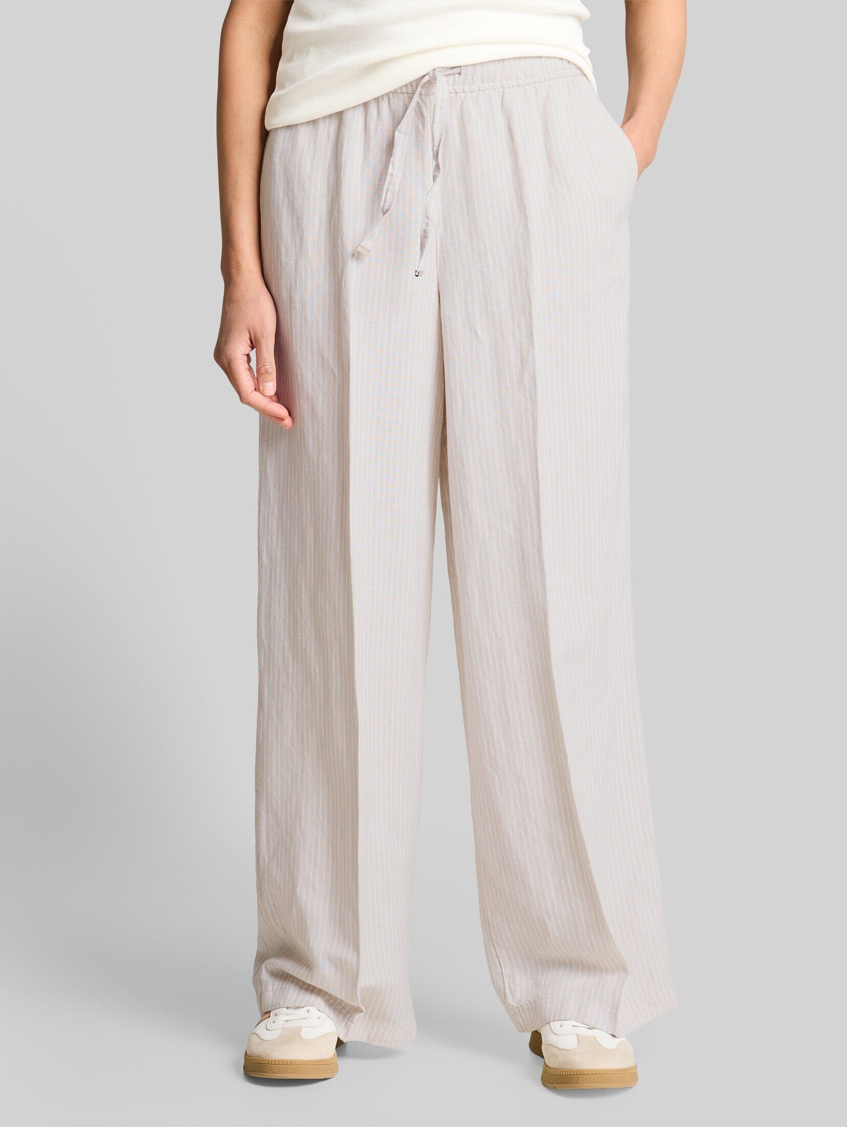TOM TAILOR Stoffhose Hosen & Chino Loose Fit Hose mit Leinenanteil