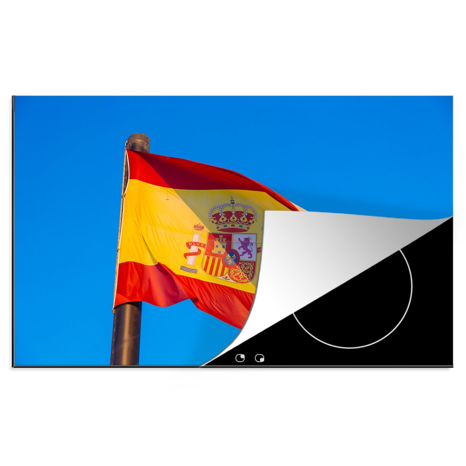 MuchoWow Herdblende-/Abdeckplatte Die Nationalflagge von Spanien, Vinyl, (1 tlg), 81x52 cm, Induktionskochfeld Schutz für die küche, Ceranfeldabdeckung