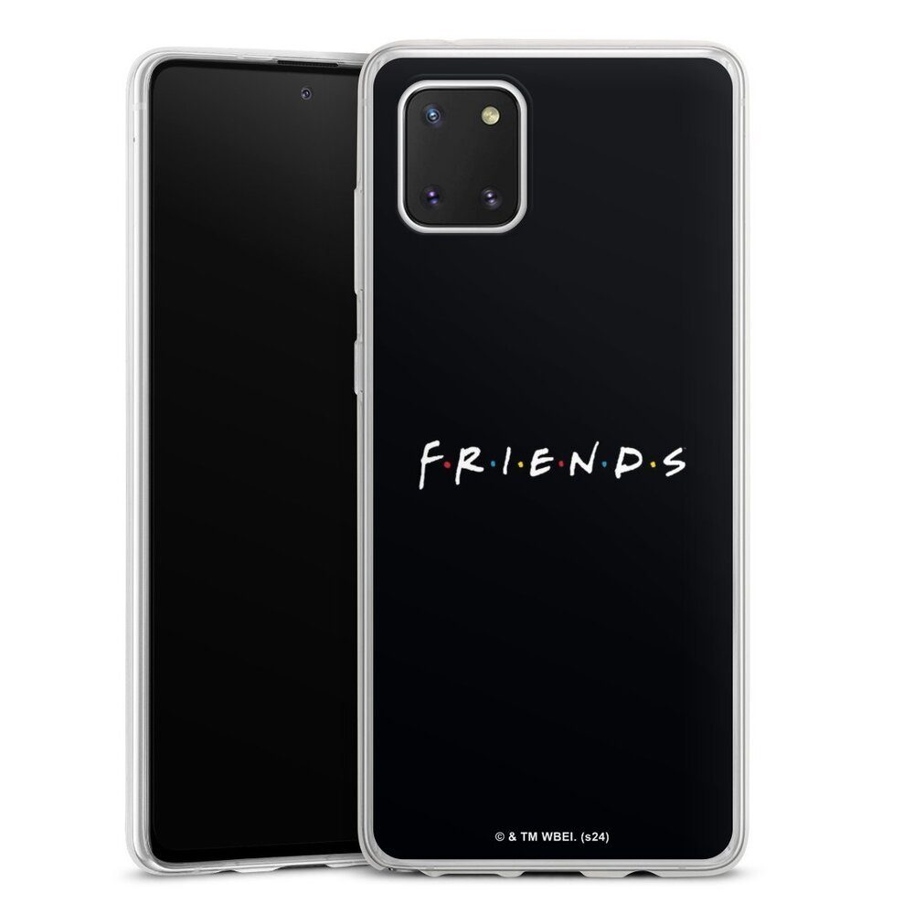 DeinDesign Handyhülle Friends Logo Offizielles Lizenzprodukt Friends Logo White On Black, Samsung Galaxy Note 10 lite Slim Case Silikon Hülle Ultra Dünn