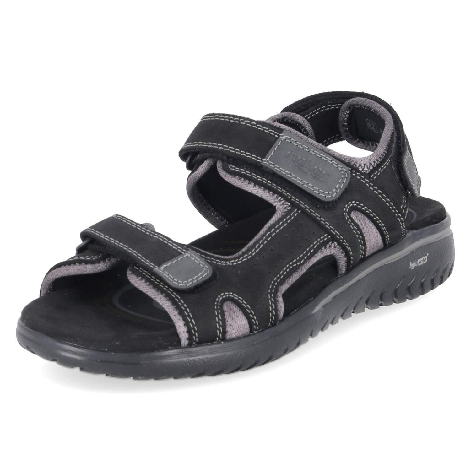 Rieker Rieker 26450-00 Herren Leder & Textil black Sandalette