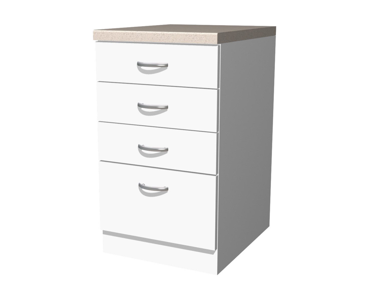Flex-Well Schubkasten-Unterbau Schubkastenschrank - 50 cm breit - Weiß – Witus