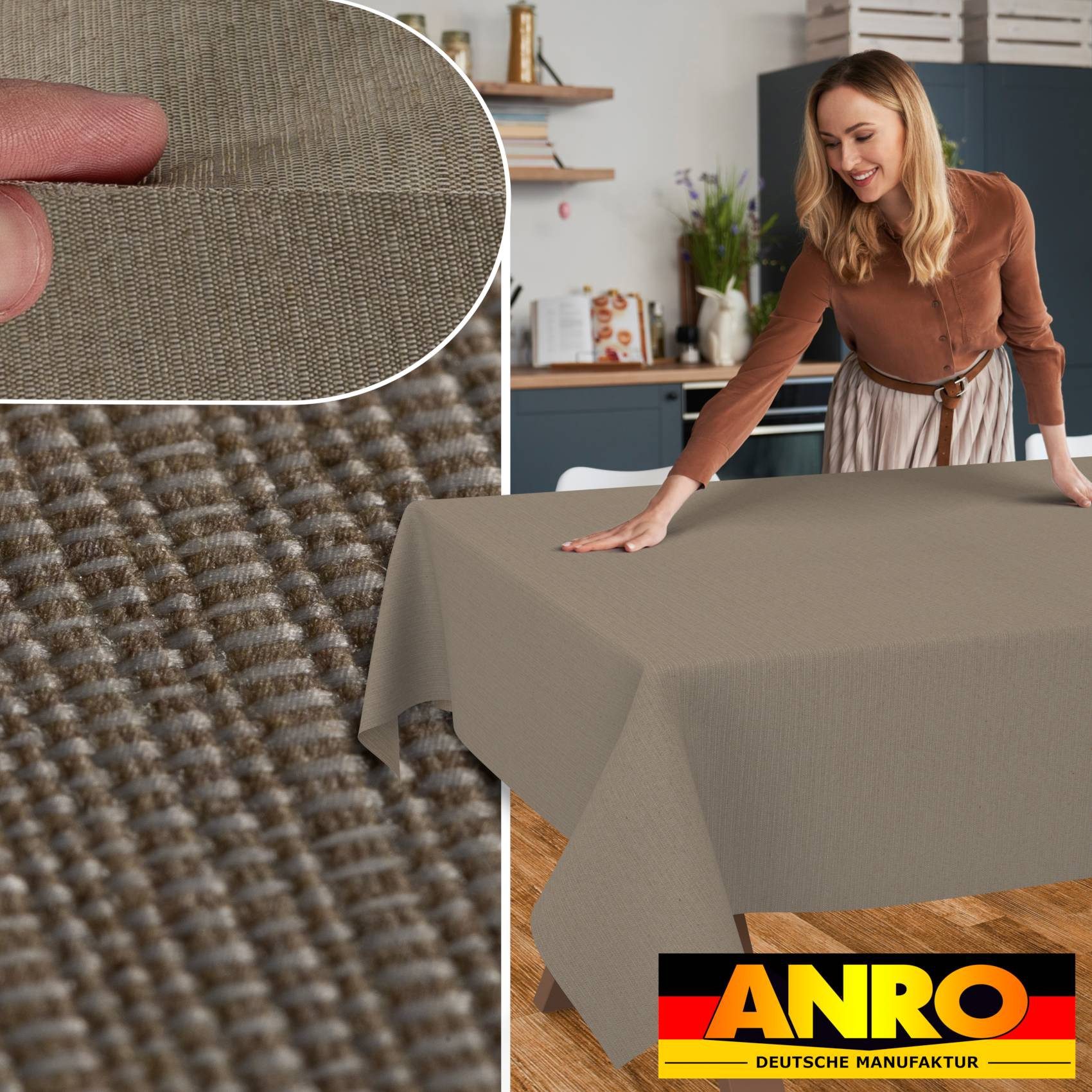 ANRO Tischdecke Hochwertig Tischwäsche mit Beschichtung (Einzelstück 1-tlg) günstig online kaufen