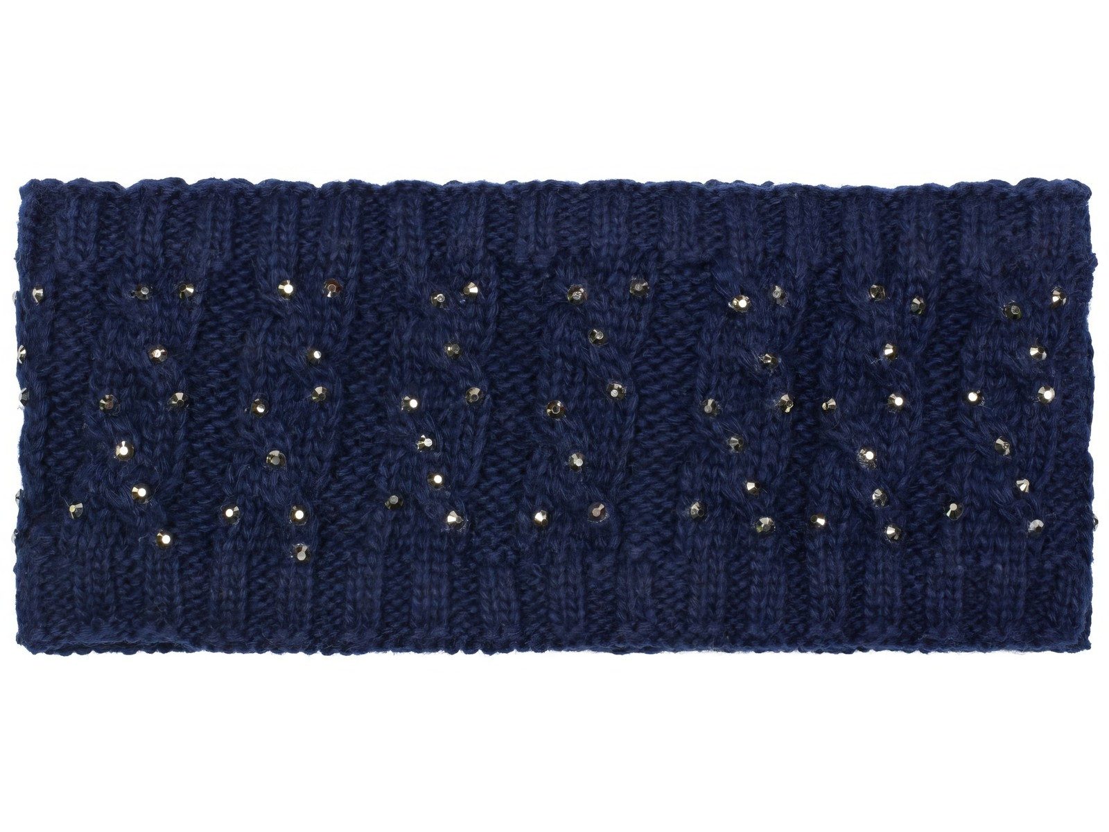 Stirnband Stirnband mit Zopfmuster & Strass