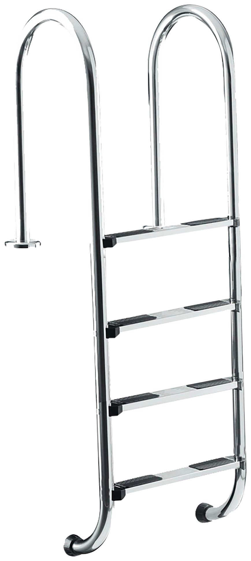Poolleiter Edelstahlleiter 4stufig breit 150cm