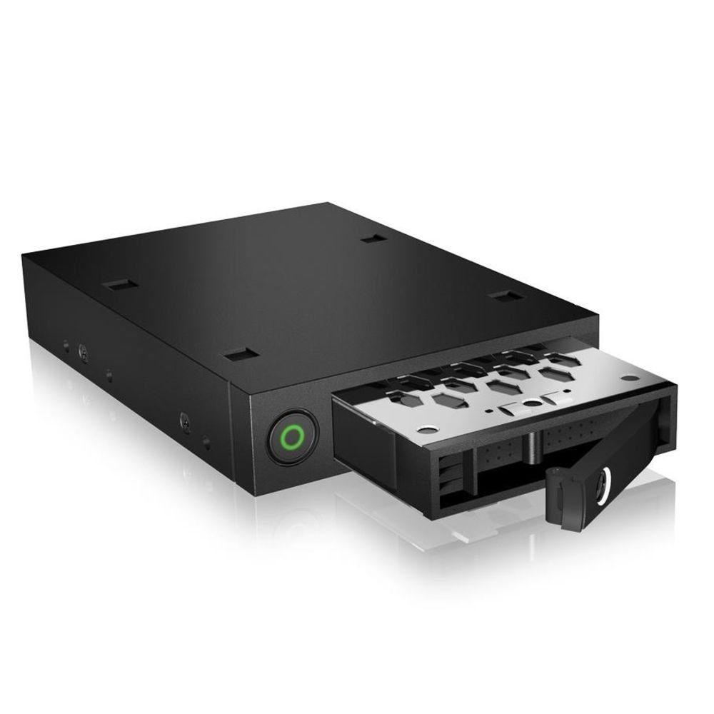 ICY BOX Festplatten-Wechselrahmen IB-2212SSK, für 2,5 Zoll SATA / SAS HDD /  SSD, Bauhöhe bis 15 mm
