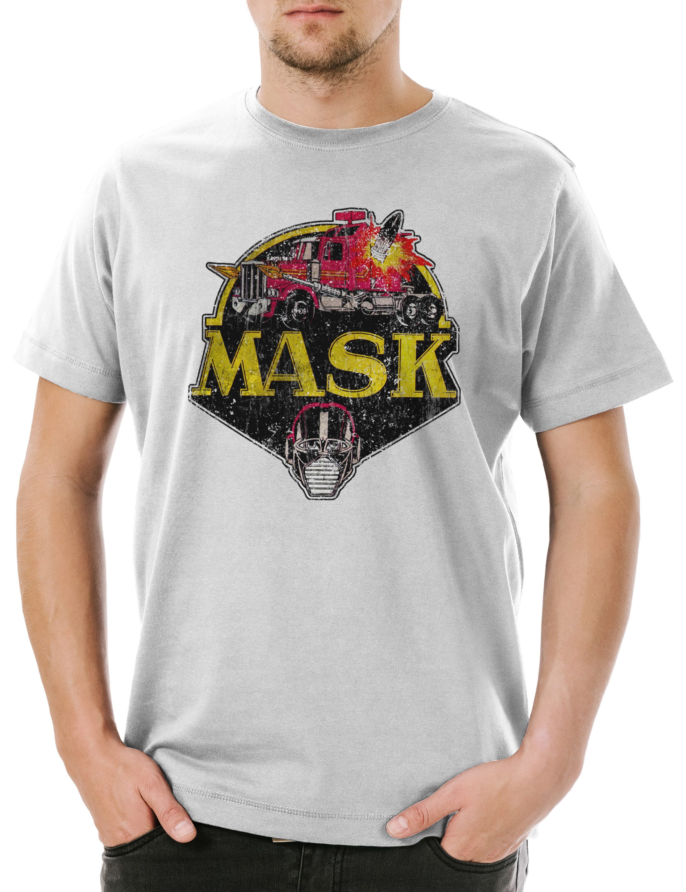 Urban Backwoods Print-Shirt Mask Vintage Logo Herren T-Shirt Venom Kult TV Cartoon Retro 80s Kult (1-tlg) Miles Mayhem Toys
