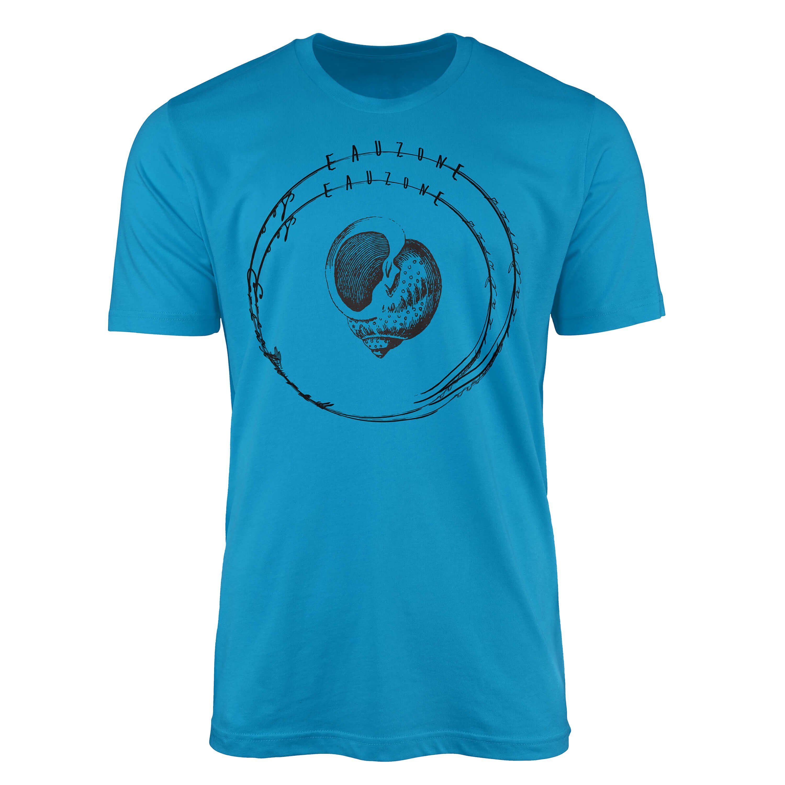 Sinus Art T-Shirt T-Shirt Tiefsee Fische - Serie: Sea Creatures, feine Struktur und sportlicher Schnitt / Sea 040 Atoll