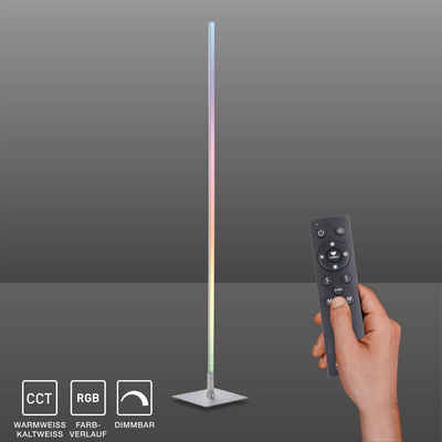 SellTec Stehlampe LED Stehleuchte Stehlampe RGB, dimmbar über Fernbedienung, RGB + CCT, Memory Funktion, 1xLED-Board/14,50Watt, warmweiß - kaltweiß, RGB, dimmbar per Fernbedienung, Regenbogen Lichteffekt