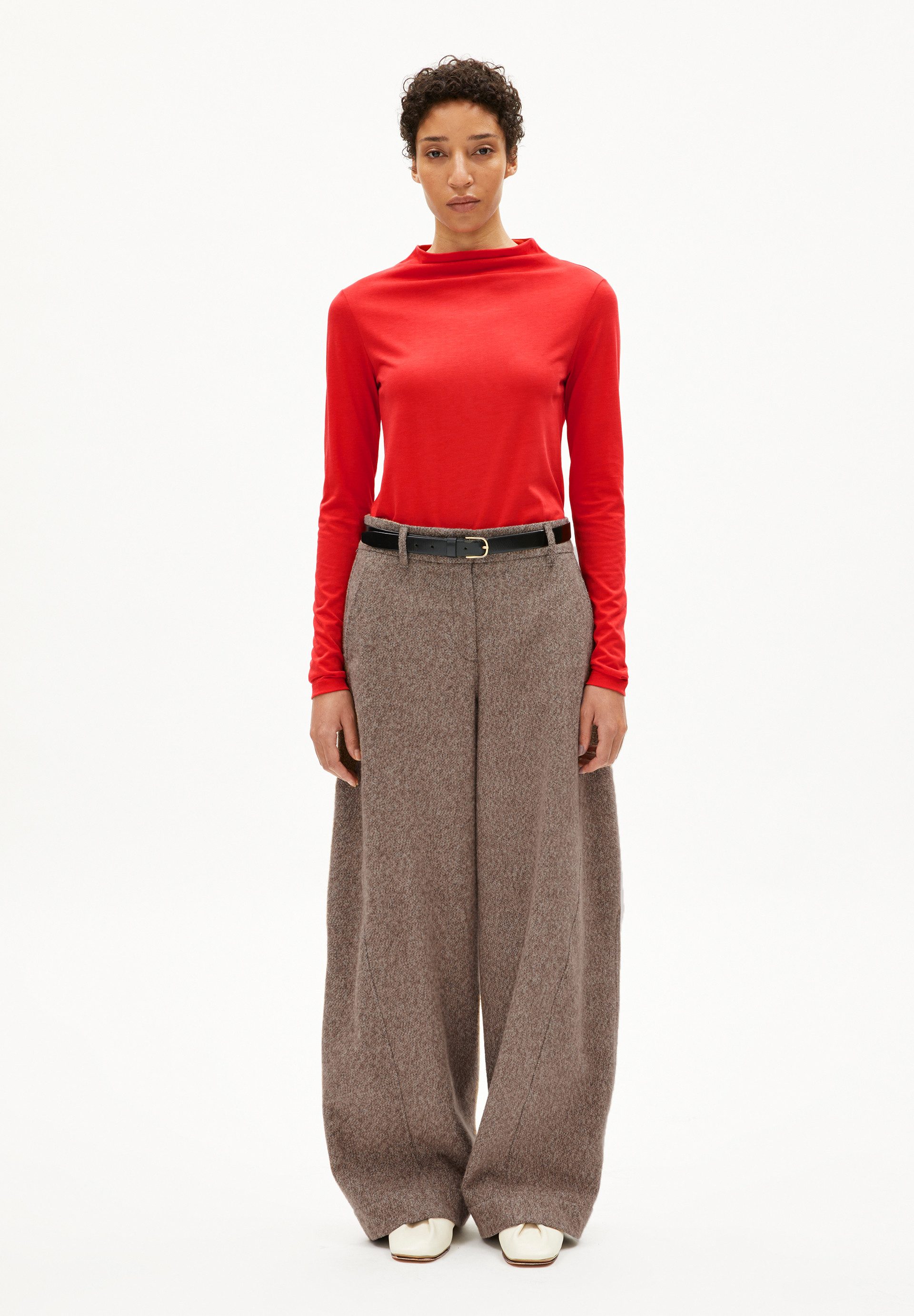 Armedangels Longsleeve CALUNAA Longsleeve aus Bio-Woll Mix Slim Fit