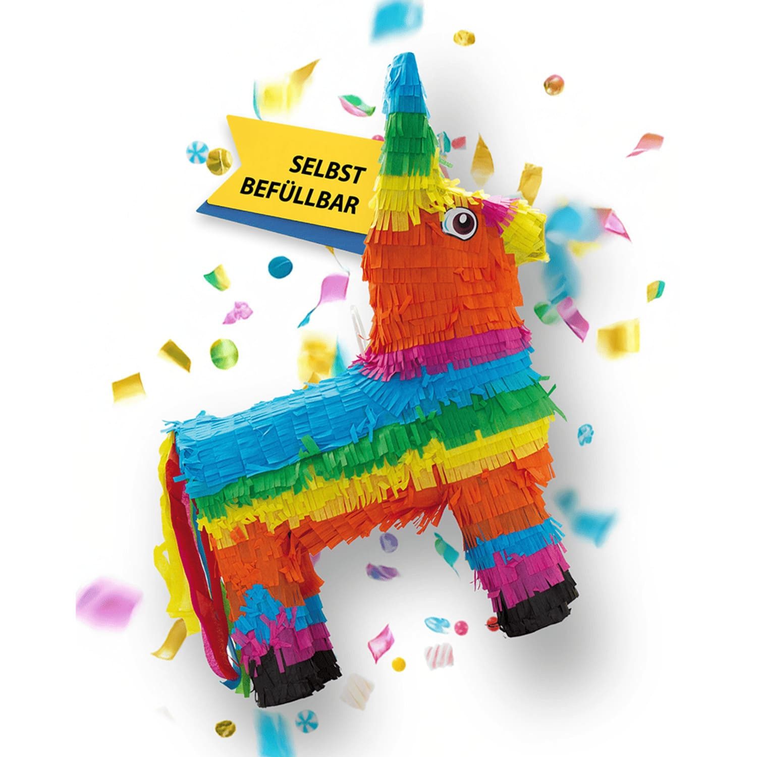 Party Factory Pinata Pinata traditionelle mexikanische Esel, klassischer bunter Donkey