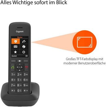 Gigaset Gigaset C575A Duo Telefon mit Anrufbeantworter, Anrufschutz Schnurloses DECT-Telefon (Mobilteile: 2, Anrufbeantworter & Freisprechen & Anrufschutz)