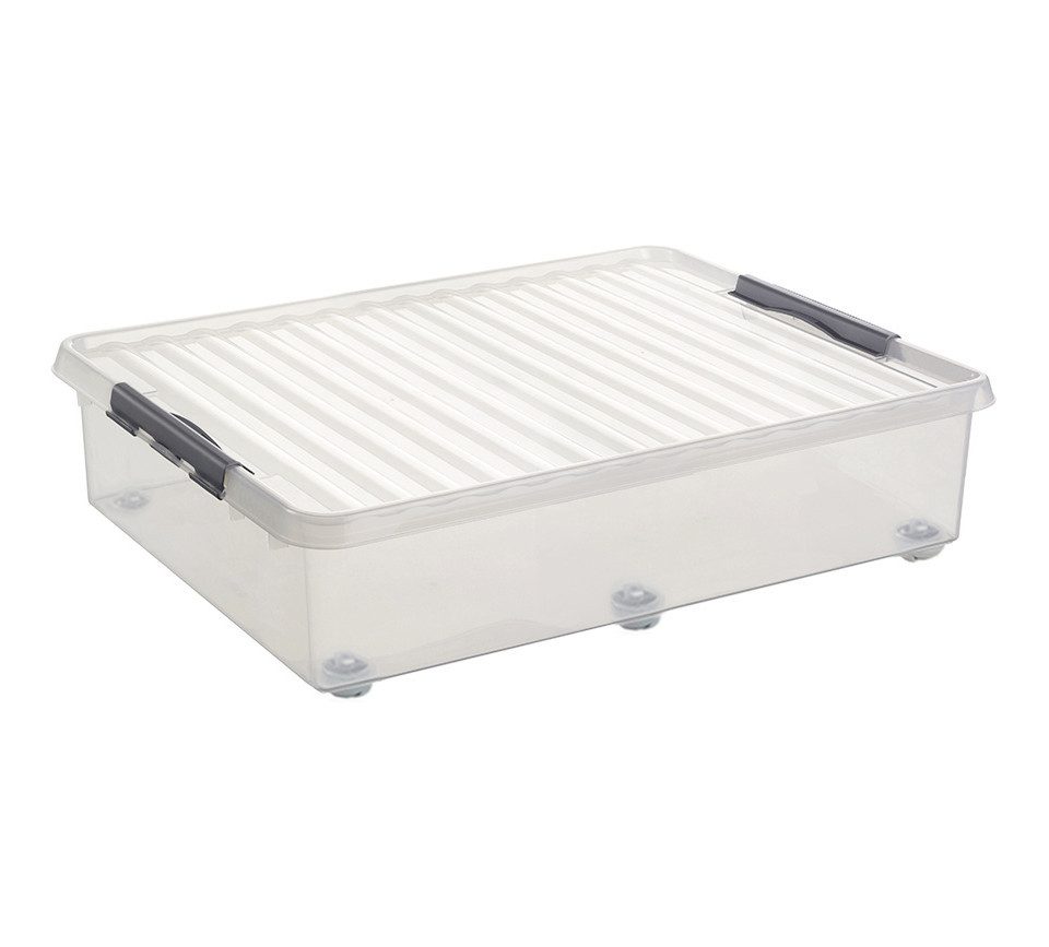 Aufbewahrungsbox Sunware Rollerbox Q-line 60L transparent