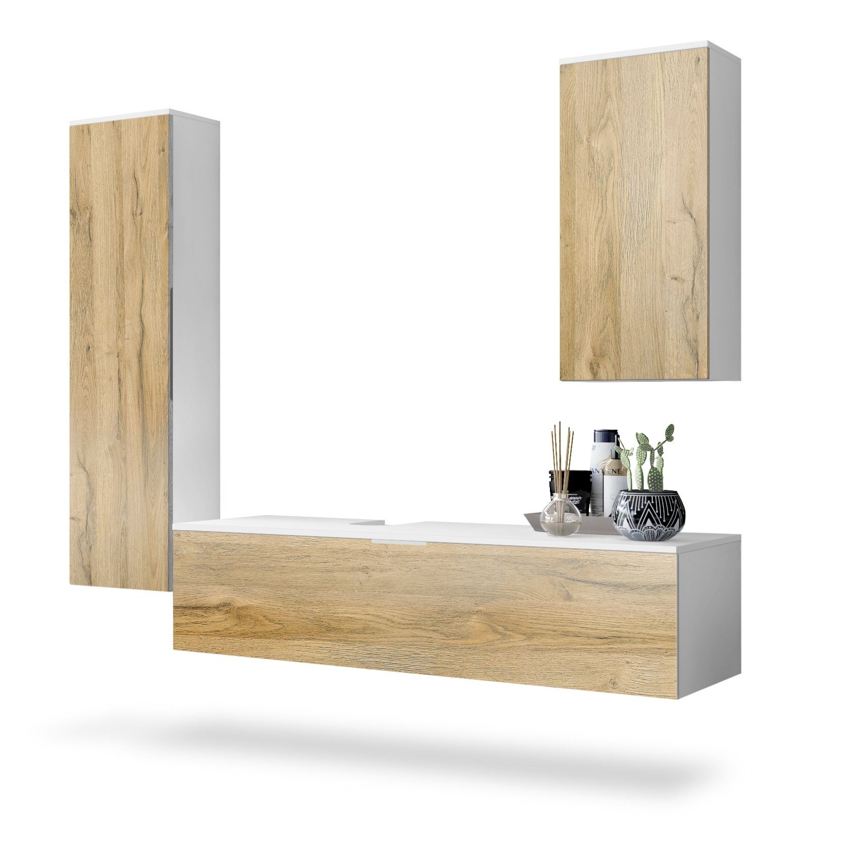 Vladon Badmöbel-Set Beach, (Badezimmer-Set, mit 2 günstig online kaufen