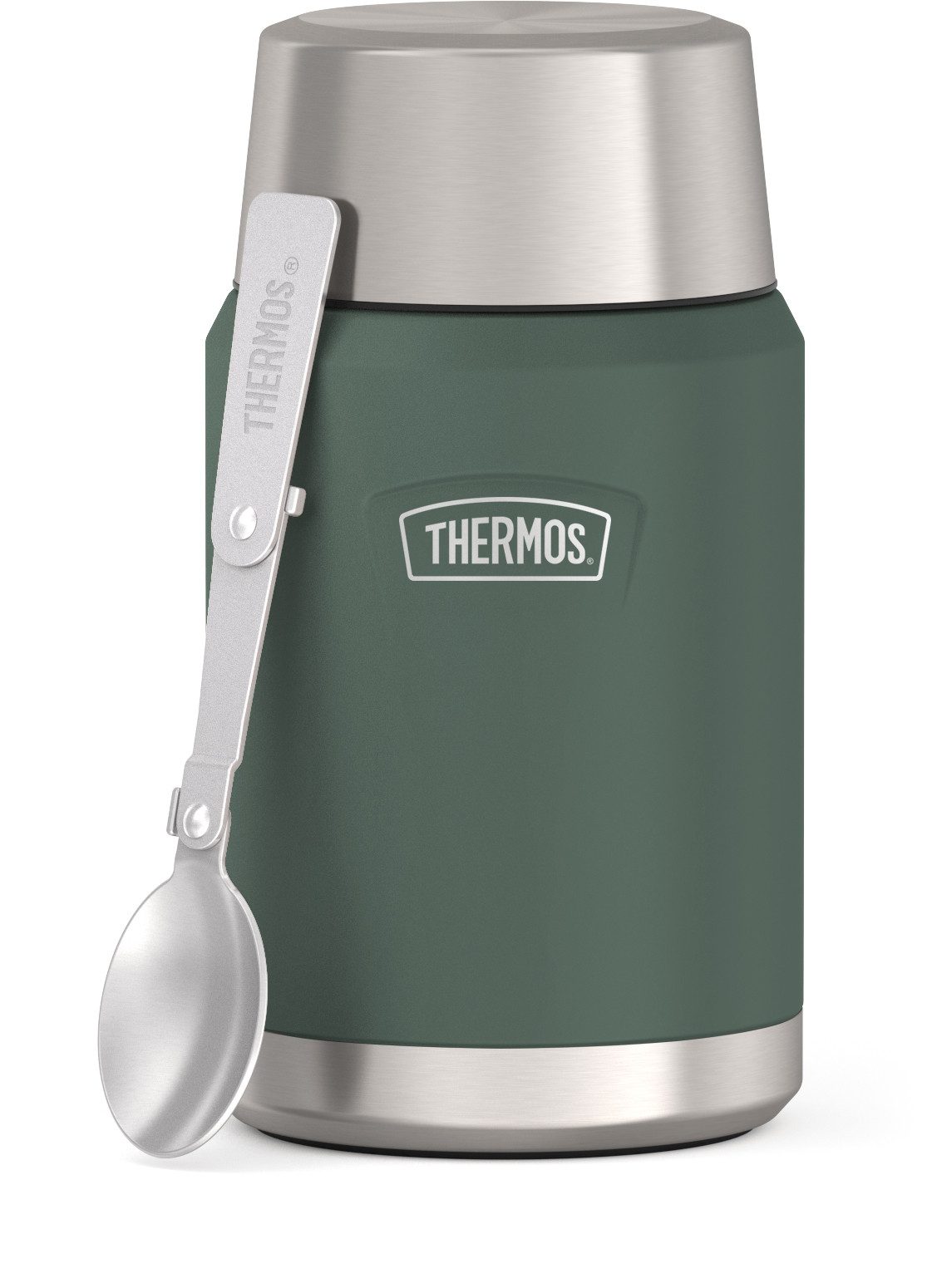 THERMOS Thermobehälter ICON FOOD JAR, Thermobehälter für Essen, spülmaschinenfest, Edelstahl, Kunststoff, Silikon, (1-tlg), 0,71l, 10h heiß & 24h kalt, dicht & auslaufsicher, mit Löffel