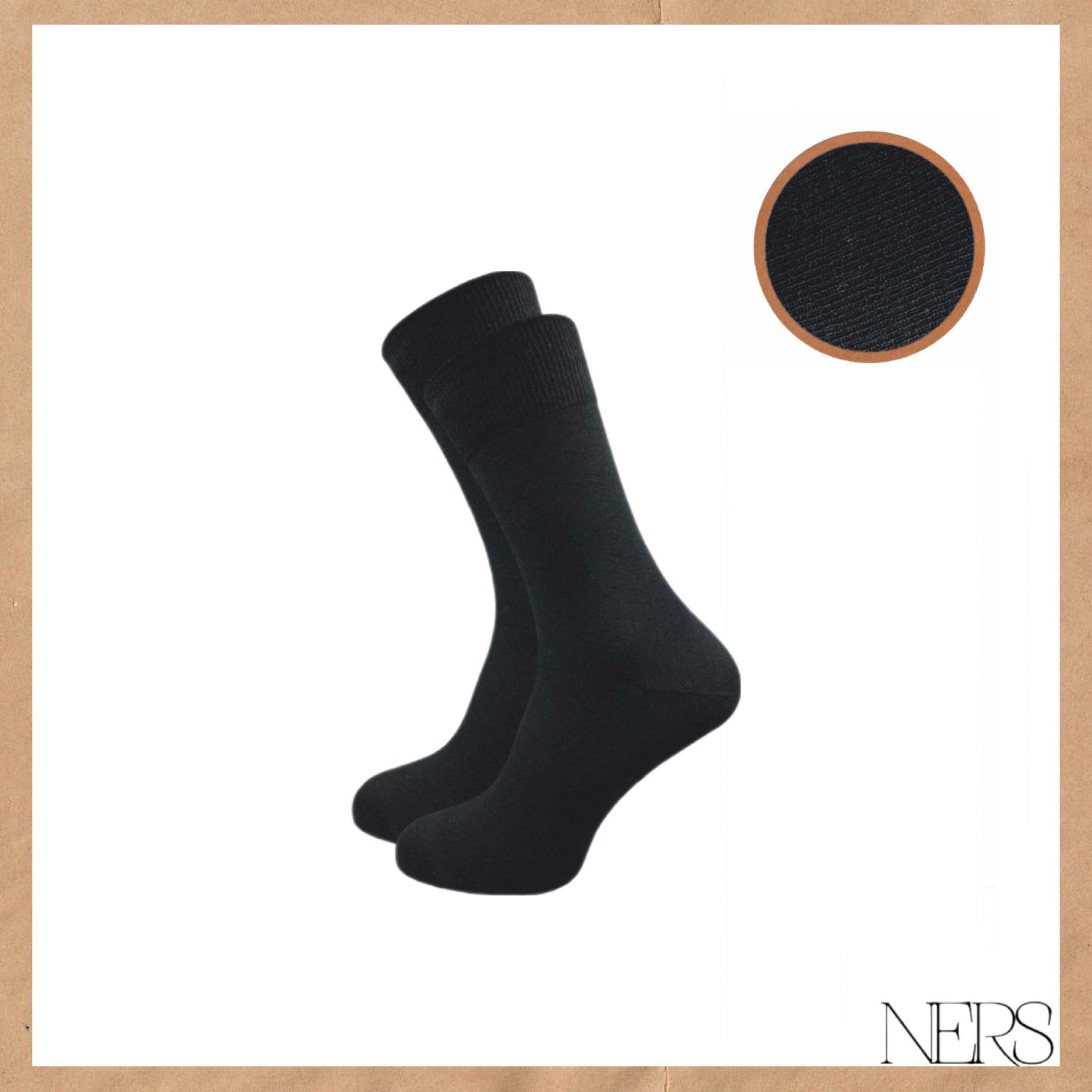 NERS Basicsocken für Damen und drückende 10) mit Schwarz Naht (10-Paar, Komfortbündchen hochwertiger ohne aus Baumwolle Herren