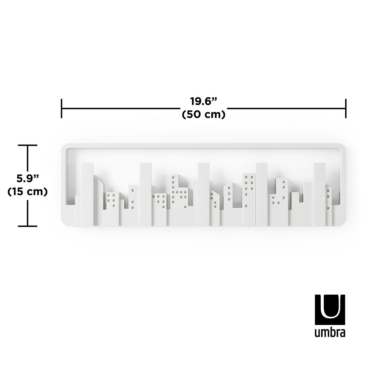 Haken, 5 Wandmontage weiß Befestigungsart: Skyline mit Garderobenhaken beweglichen Umbra Garderobenhaken