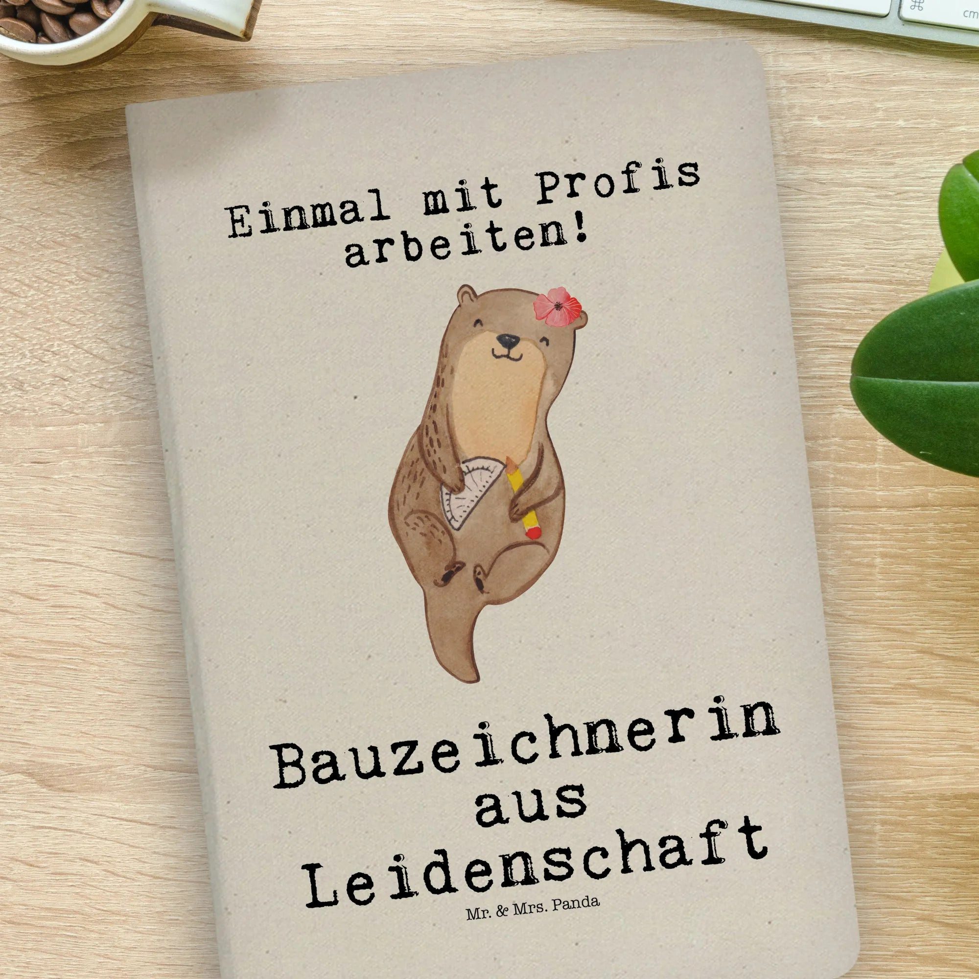 Thumbnail - Mr. & Mrs. Panda Notizbuch Bauzeichnerin Leidenschaft - Transparent - Geschenk, Abschied, Jubilä Mr. & Mrs. Panda, Langl...