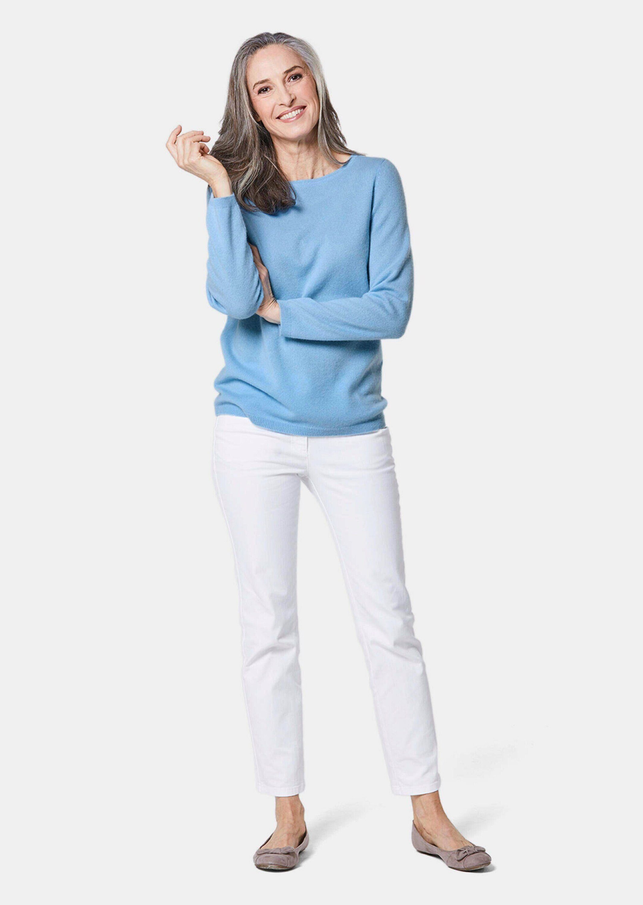GOLDNER Strickpullover Kurzgröße: Kaschmirpullover mit U-Boot günstig online kaufen
