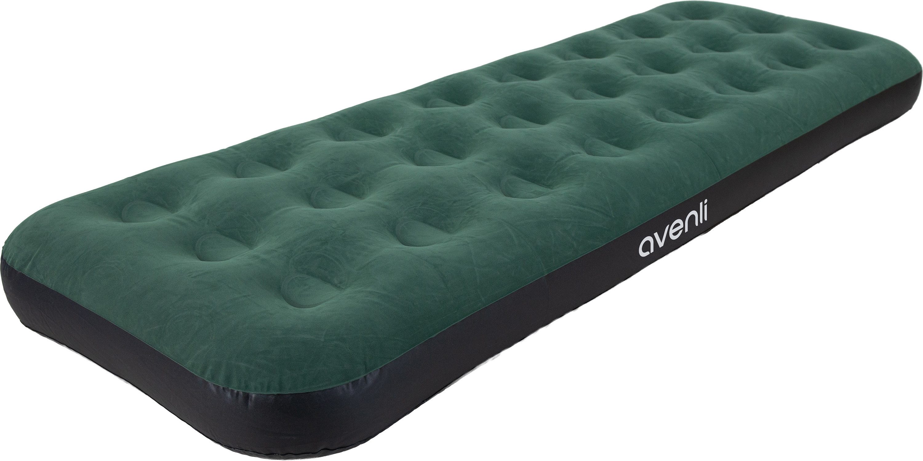 Avenli Luftmatratze Luftbett Camping für 1 Person grün 191x73x22cm Single-Size, (aufblasbar Ideal als Reisebett oder Isomatte, 1-St., für Indoor und Outdoor mit beflockter Oberfläche), Campingmatratze ohne Pumpe