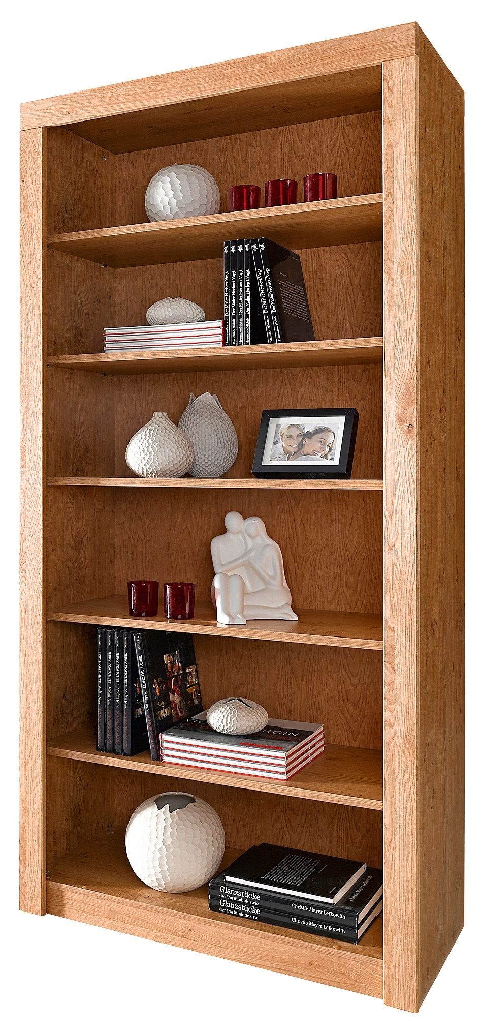 VOGL Möbelfabrik Bücherregal Toronto, in 2 Höhen, Breite 90 cm, teilmassiv, Made in Germany