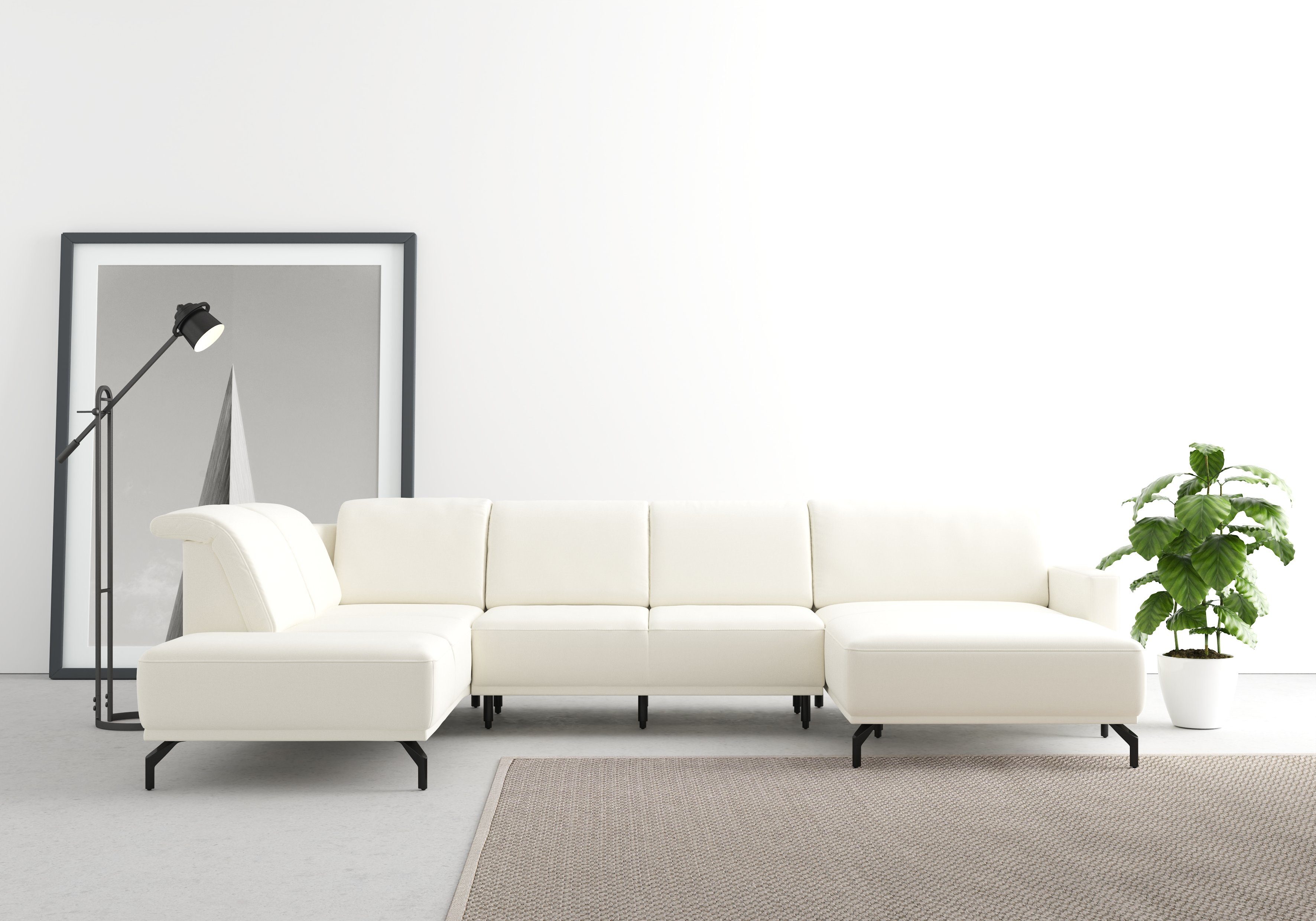 sit&more Wohnlandschaft Bailando U-Form, wahlweise mit Kopfteilverstellung und Vorziehsitz, motorisch