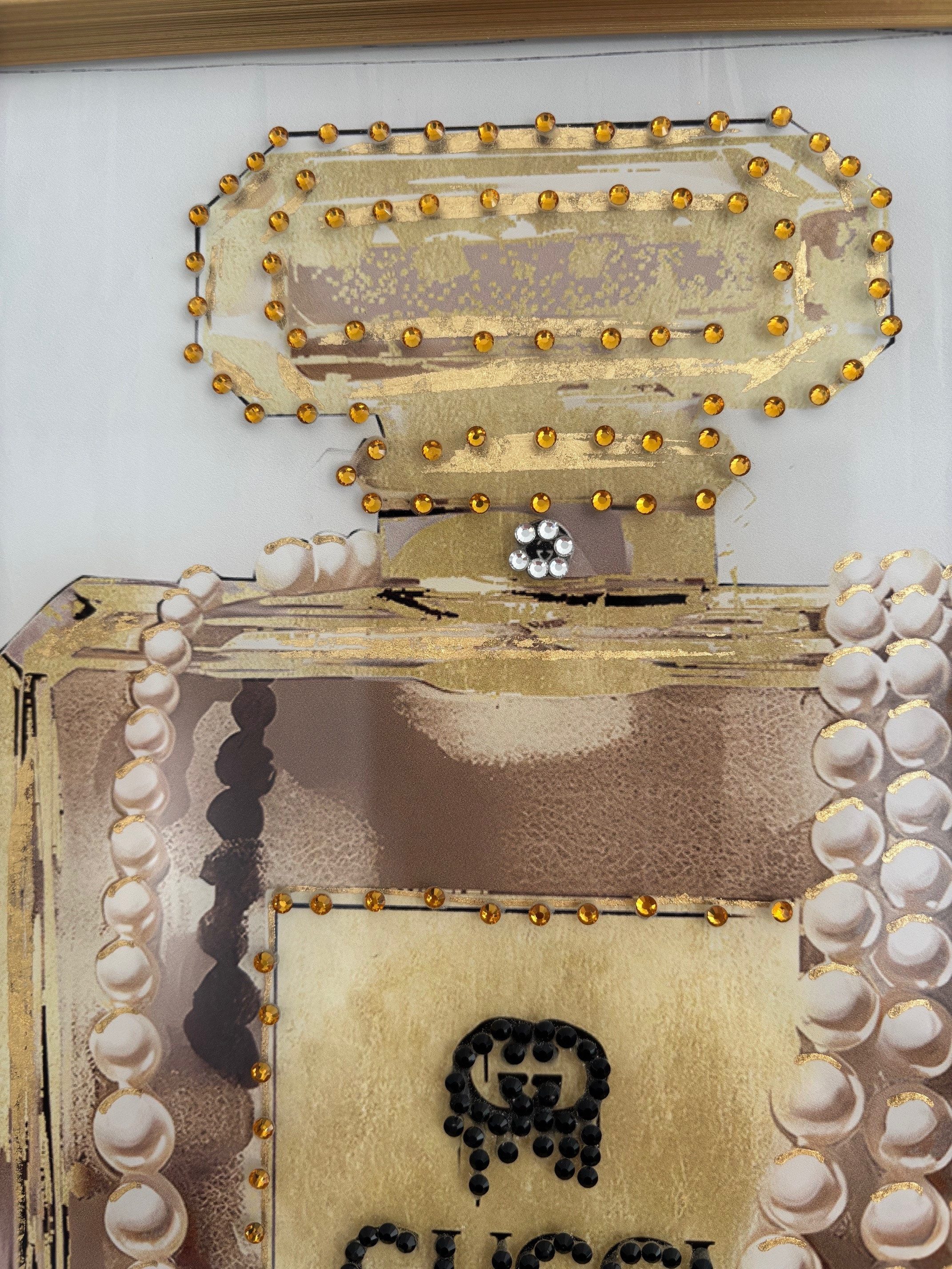 LC Home Bild mit Rahmen Wandbild mit Perlen und glitzer Steinen und Rahmen günstig online kaufen