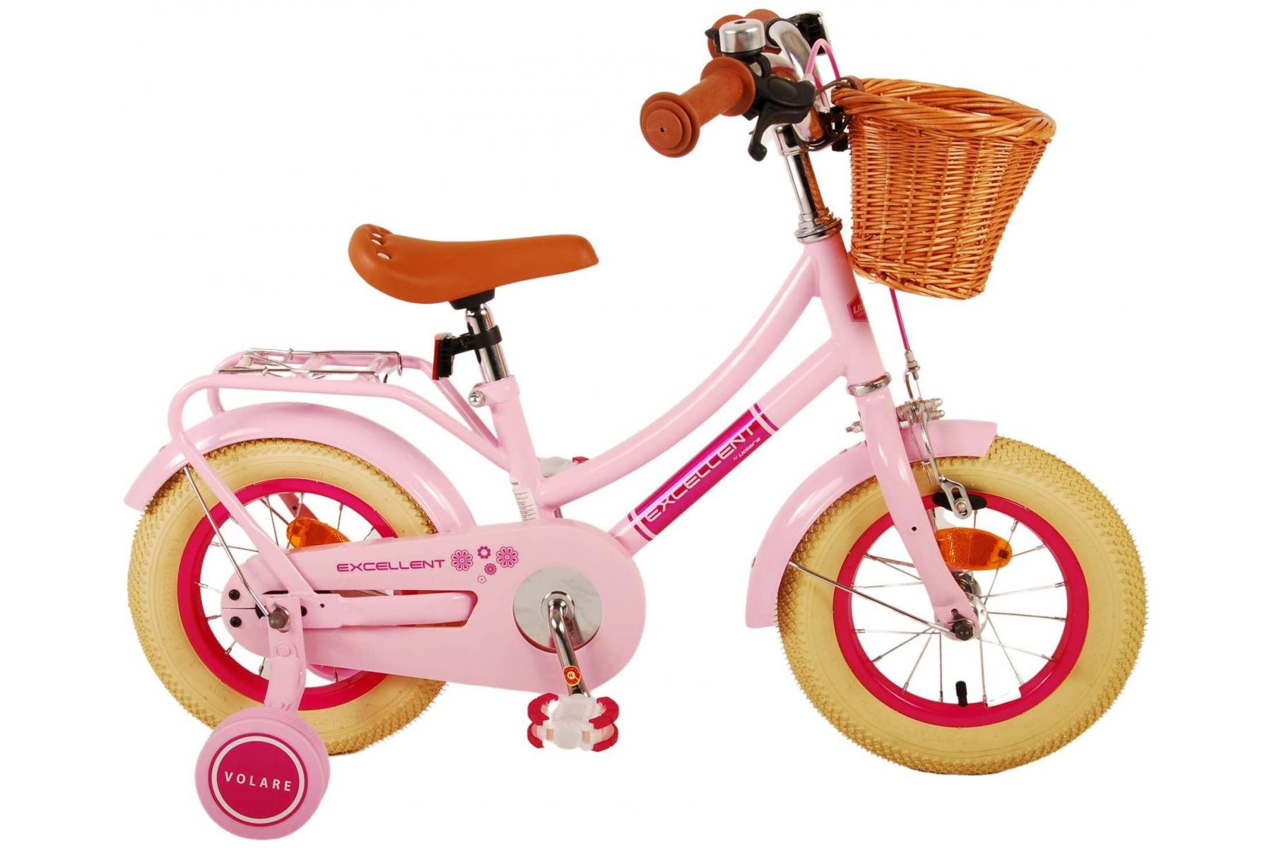 Kinderfahrrad Excellent Mädchen 12 Zoll Rosa – Hand- & Rücktrittbremse