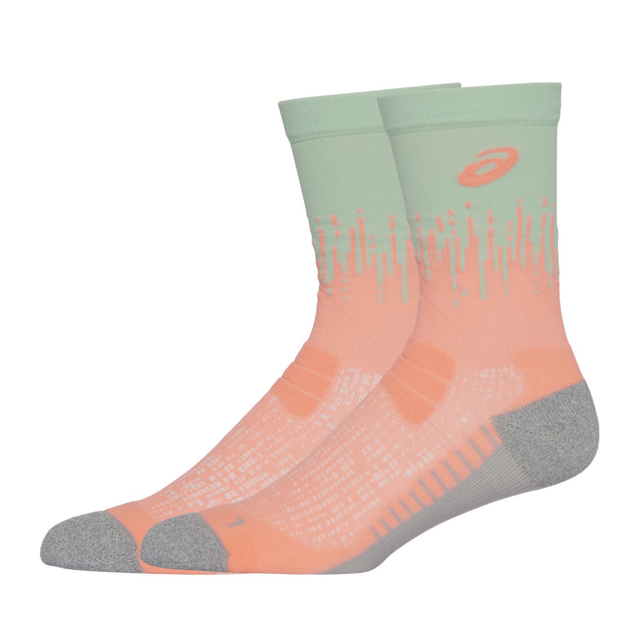 Sportsocken Asics Performance Run Sock Crew Bright Sunstone Mint Tint