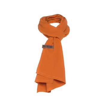 Knit Factory Schal Liv Schals 200x40 cm Glatt Orange, (1-St), Schal Strickschal Umhängetuch Tuch Strickware
