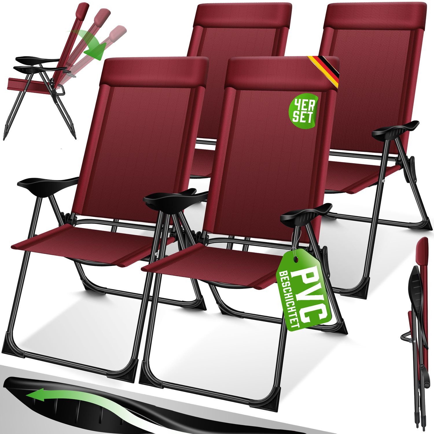 KESSER Gartenstuhl, 2er Set Gartenstuhl Hochlehner günstig online kaufen