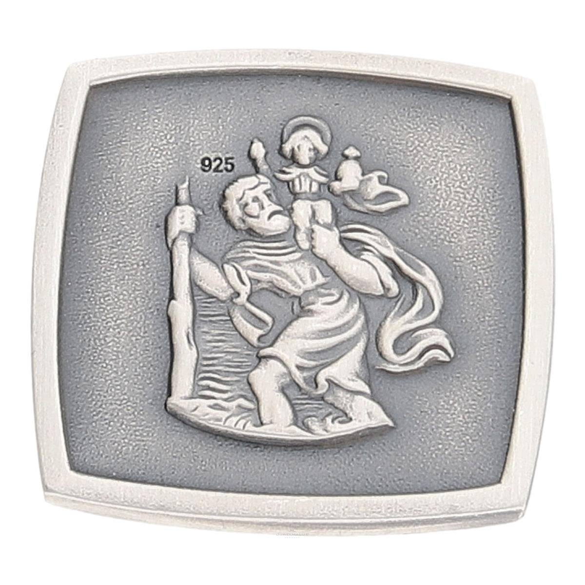 JuwelmaLux Schlüsselanhänger Set JuwelmaLux Autoplakette Christophorus 925/000 Sterling Silber JL36-02-