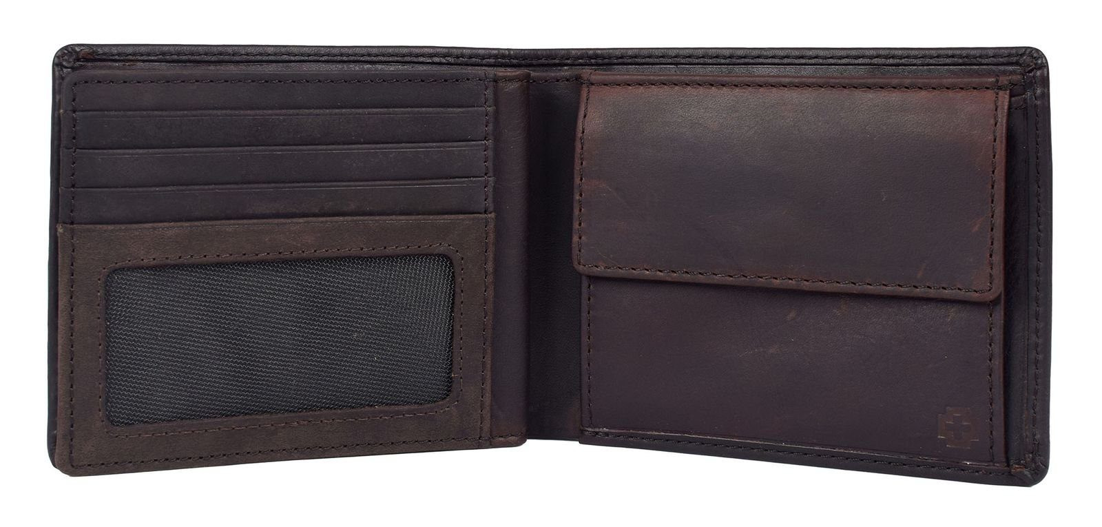 Strellson Geldbörse Myles BillFold MH8, aus echtem Rindsleder mit RFID-Blocker Schutz