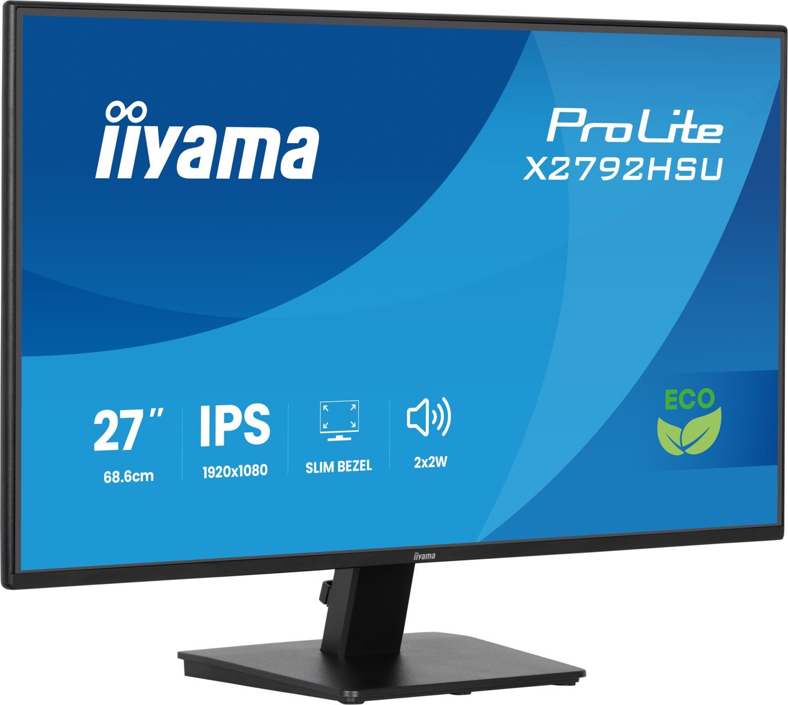 Iiyama X2792HSU-B1 TFT-Monitor (1920 x 1080 px, Full HD, 3 ms Reaktionszeit, 120 Hz, IPS, Adaptive-Sync, Lautsprecher, HDCP)
