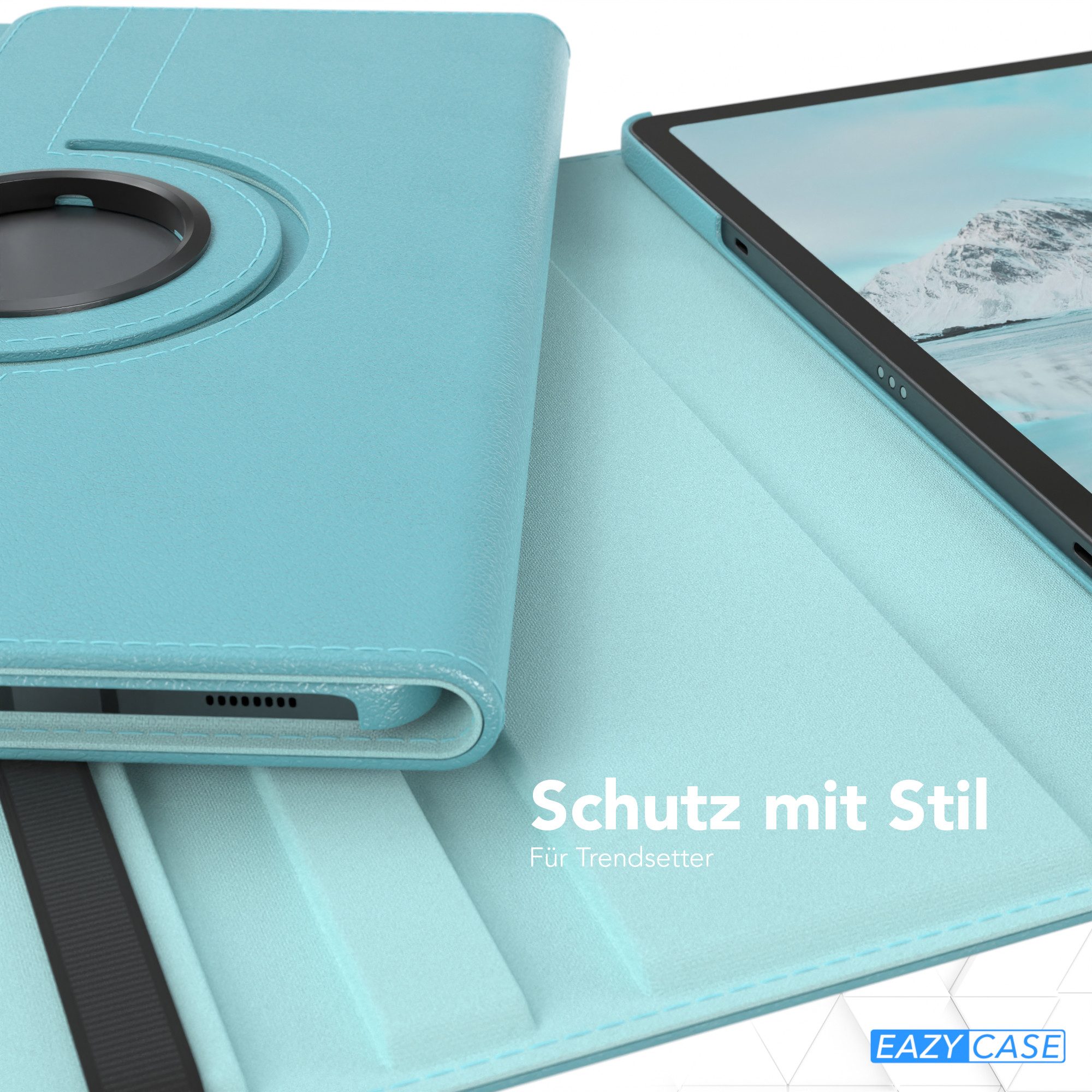 EAZY CASE Tablet-Hülle Rotation Case für Samsung Galaxy Tab S8 / Tab S7 11 Zoll, Schutzasche für Tablets Flipcase Hülle Kratzschutz Displayschutz Blau