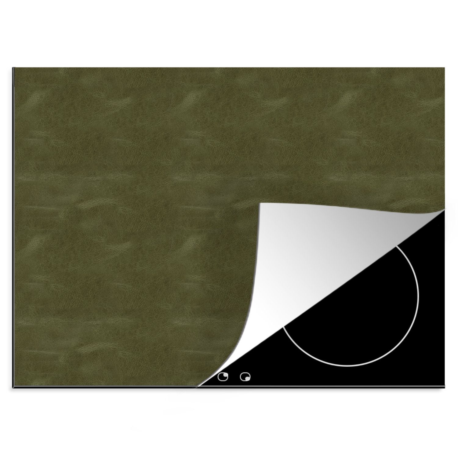 MuchoWow Herdblende-/Abdeckplatte Induktionsschutz - Leder - Struktur - Tiere, Vinyl, (1 tlg), 60x52 cm, Mobile Arbeitsfläche nutzbar, Ceranfeldabdeckung