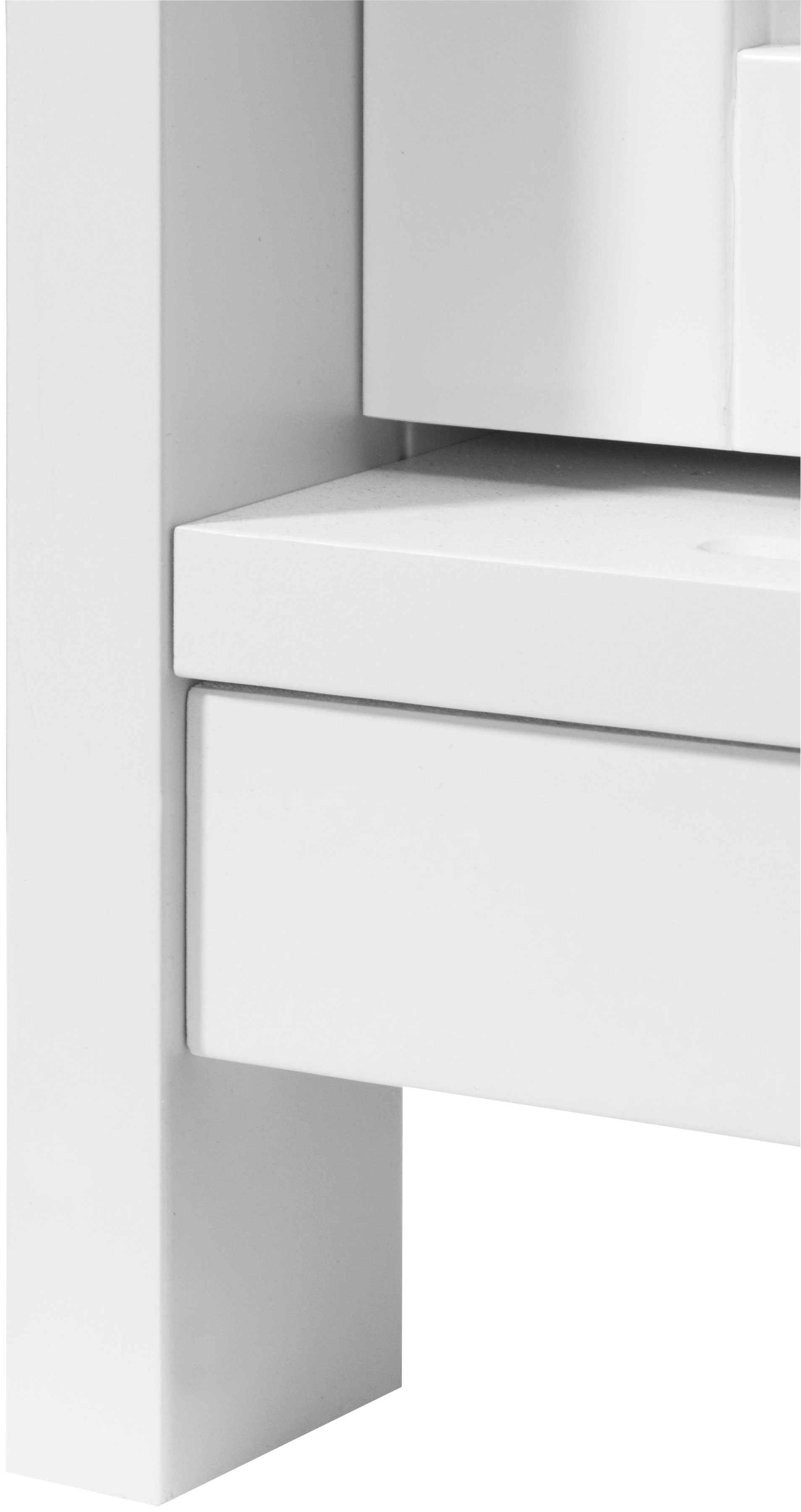 welltime Waschbeckenunterschrank Hamburg (Packung) Badmöbel mit Schiebetüren, Ablage und Siphonausschnitt