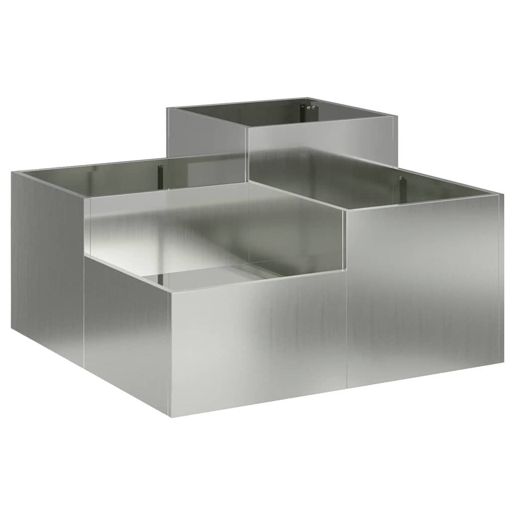 vidaXL Blumentopf Gartenblumentopf Silber 100 x günstig online kaufen