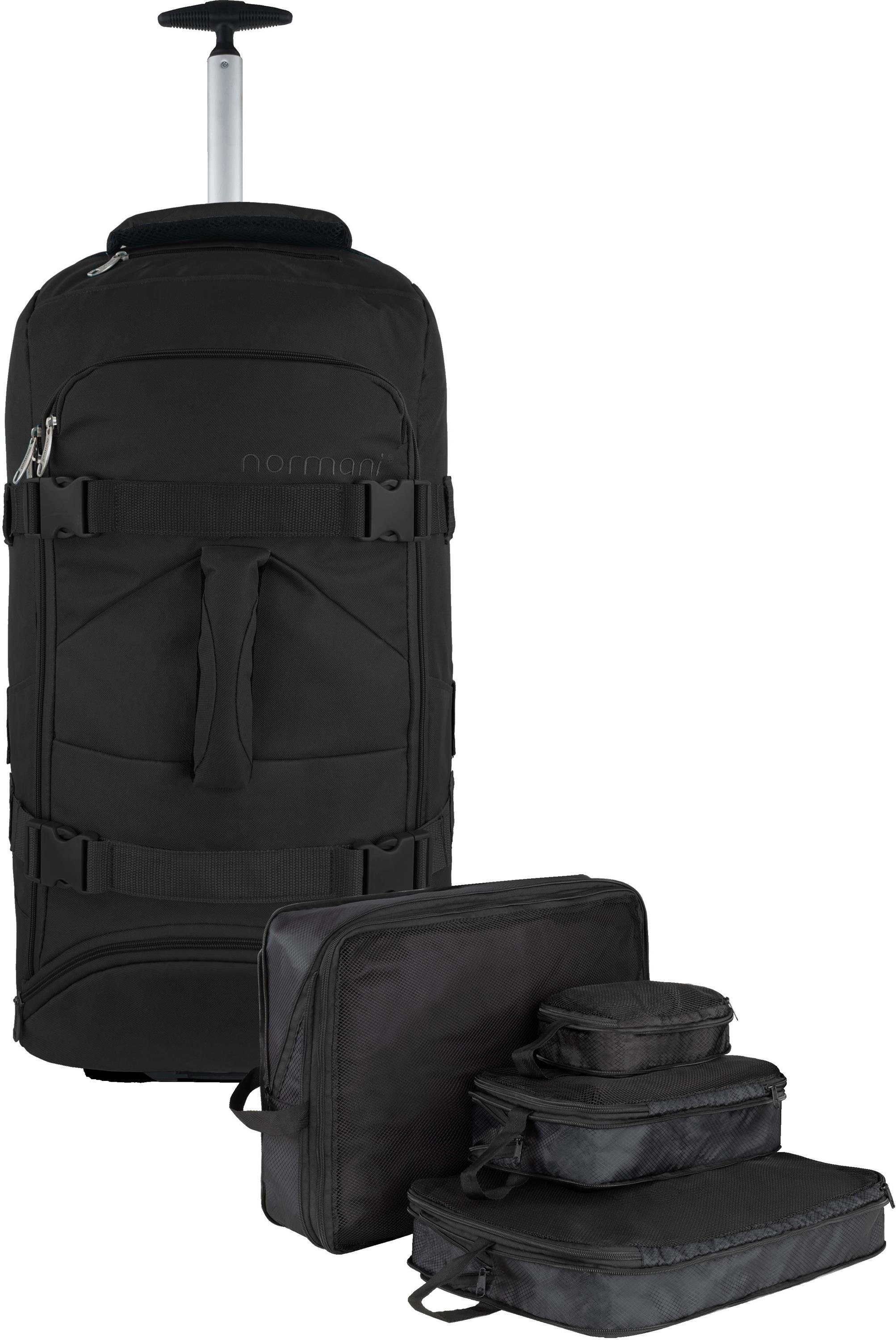 normani Reisetasche Reisetasche 60 L mit 4 Kleidertaschen, Rucksack mit Trolleyfunkion 60 Liter
