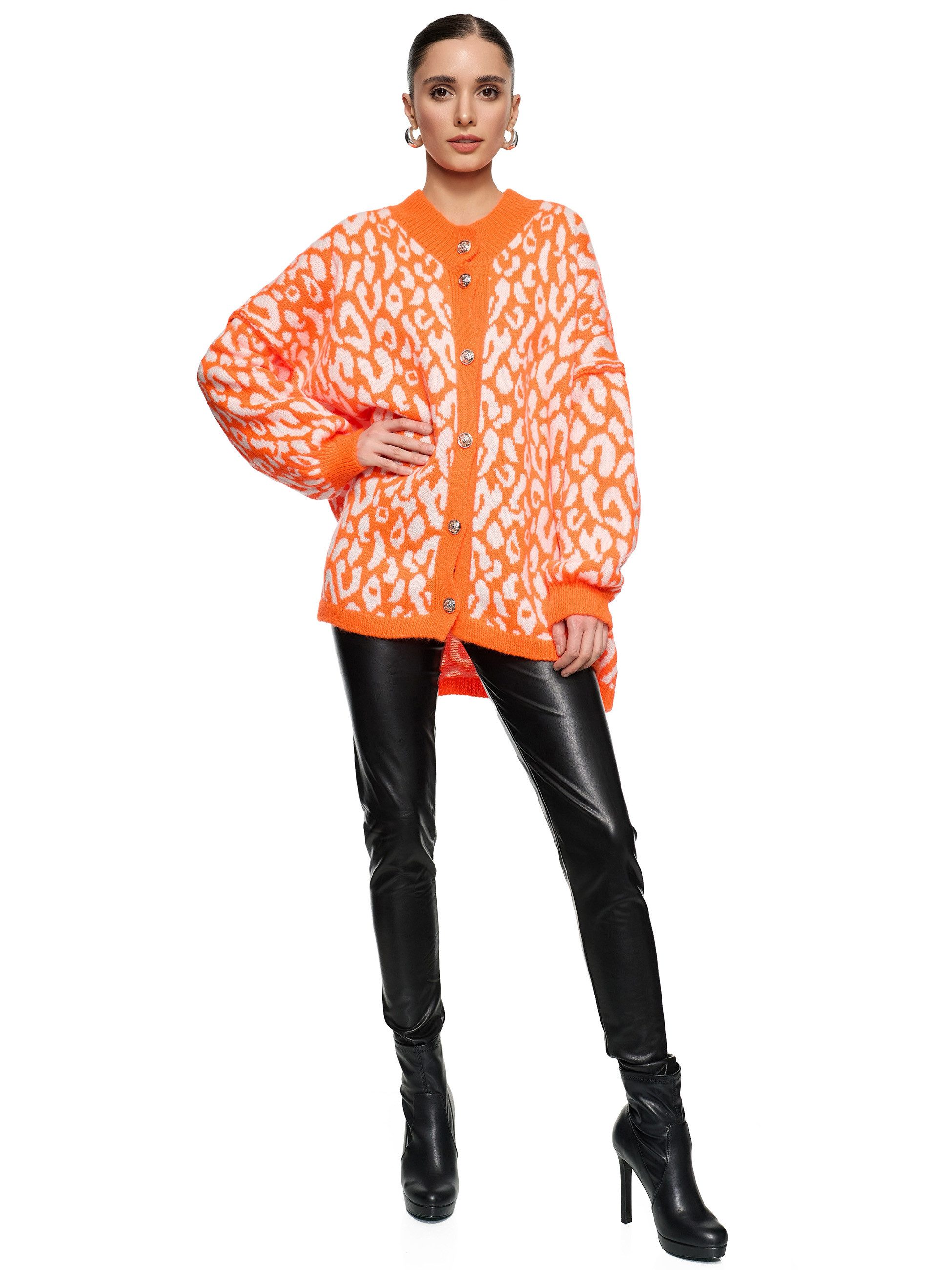 Worldclassca Cardigan WORLDCLASSCA Damen Cardigan Oversize Strickjacke Knöp günstig online kaufen