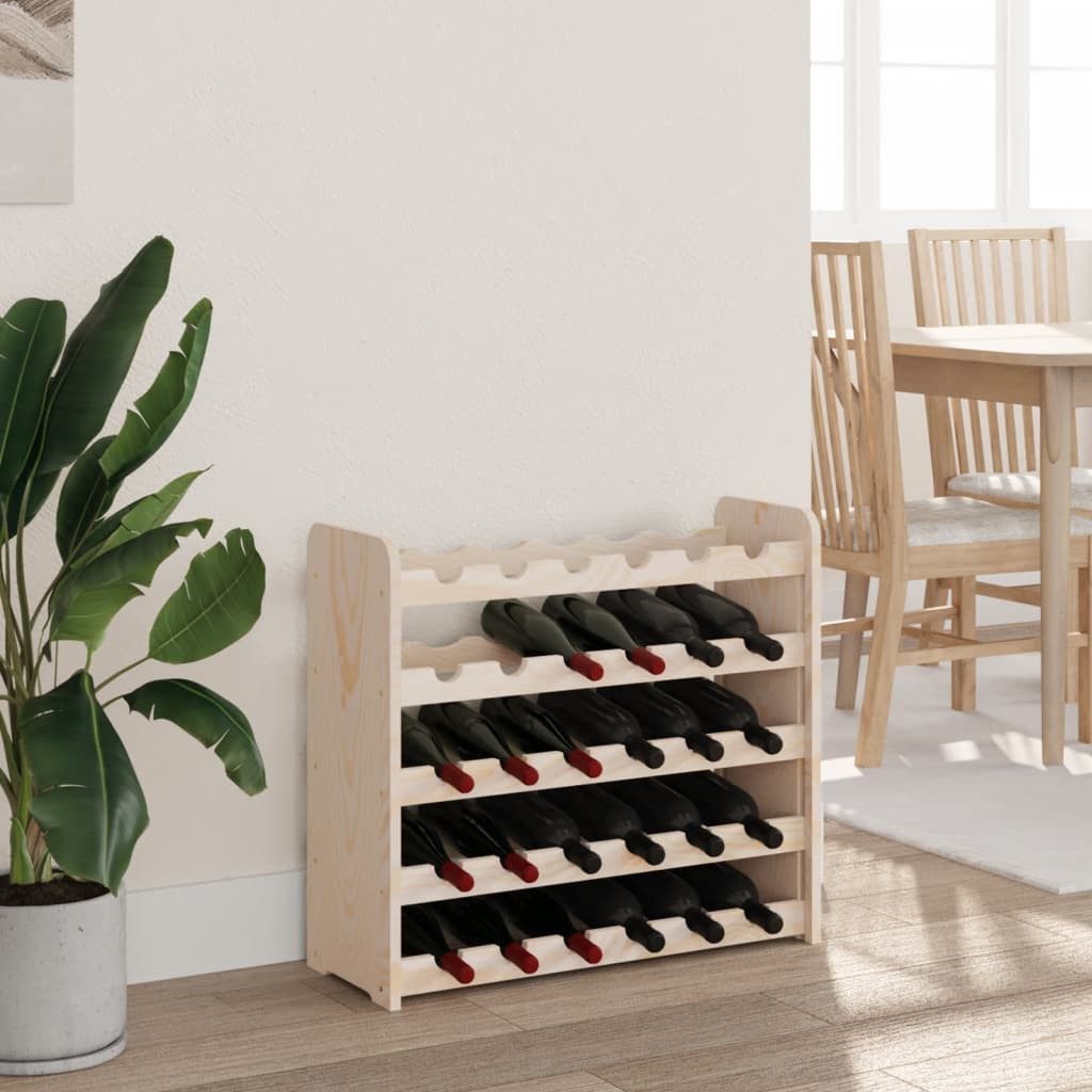 vidaXL Weinregal Weinregal 67,5x25x60 cm Massivholz Kiefer, 1-tlg.