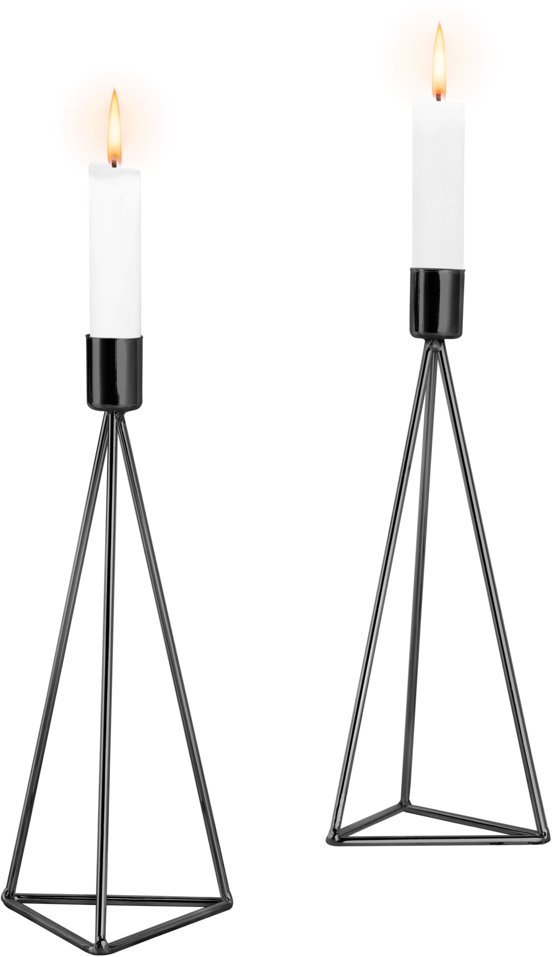 ECHTWERK Tischkerzenhalter ca. Big, moderner Kerzenständer, (Set, Modern schwarz Eisen, Kerzenhalter 2 aus 24,2 cm St), Weihnachtsdeko Höhe
