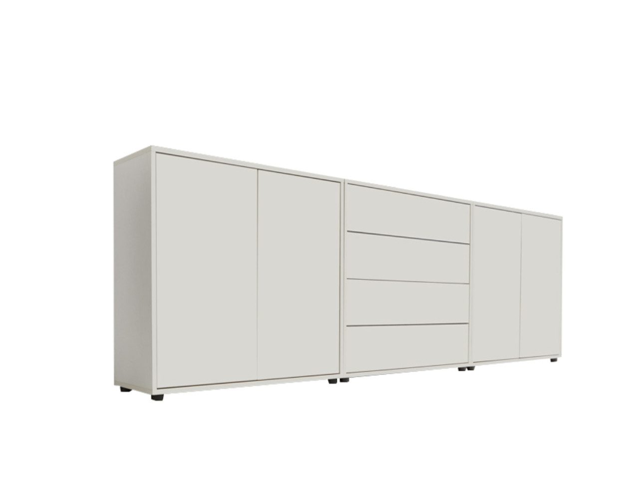 BMG Möbel Sideboard Mailand Set 5 (Kommode Anrichte Aktenschrank), 2x Schuh günstig online kaufen