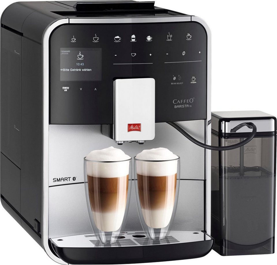 Melitta Kaffeevollautomat Barista TS Smart® F850-101, silber, 21  Kaffeerezepte & 8 Benutzerprofile, 2-Kammer